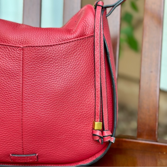 Vince Camuto Hayes Pebbled Leather HOBO Crossbody Bag - New Berry Color - Picture 5 of 15